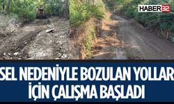 Sel Sonrası Bozulan Yollar Yeniden Onarılıyor