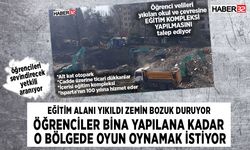 Öğrenciler bozuk zeminin oyun alanı olmasını talep ediyor