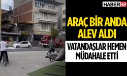 Isparta'da otomobilden alevler yükseldi