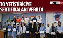 30 yetiştirici arıcılık sertifikalarını aldı