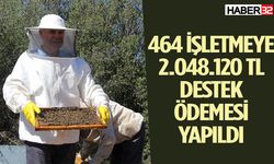 464 işletmeye 2.048.120 TL destek ödemesi yapıldı