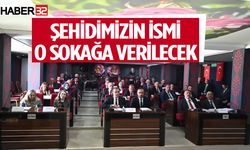 Şehidimizin ismi o sokağa verilecek