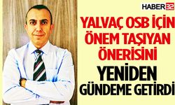 Dr.Öğr.Üyesi Bülent Özgül, önerisini yineledi