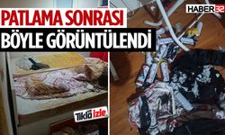 Patlama sonrası yurt odası böyle görüntülendi