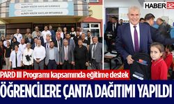 Isparta’da öğrencilere çanta dağıtımı yapıldı