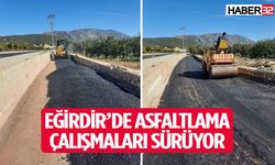 Eğirdir’de asfaltlama çalışmaları sürüyor