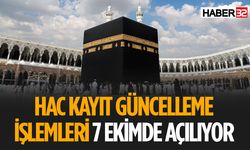 Hac Kayıt Güncellemesi İçin Yeni Tarih