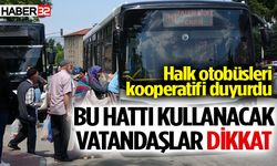 Halk otobüsü kooperatifinden önemli duyuru