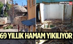 69 yıllık hamam yıkılıyor