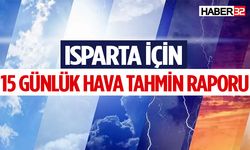 Isparta için 15 günlük hava durumu raporu