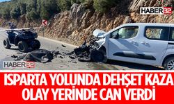 Isparta Yolunda Dehşet Kaza 1 Ölü 1 Yaralı