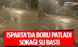 Isparta'da Su Borusu Patladı Ekipler Müdehale Ediyor