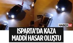 Isparta'da Maddi Hasarlı Trafik Kazası