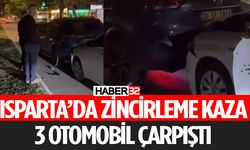 Isparta'da 3 Otomobil Çarpıştı