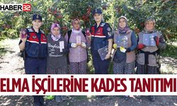 Jandarma Ekiplerinden Elma İşçilerine Önemli Bilgilendirme