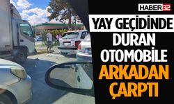 Yaya Geçidinde Duran Otomobile Arkadan Çarptı