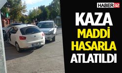 Otomobiller kavşakta çarpıştı: Maddi hasar oluştu