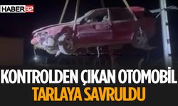 Isparta'da Otomobil Tarlaya Savruldu