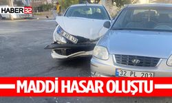 Isparta'da Maddi Hasarlı Kaza Araç Pert Oldu