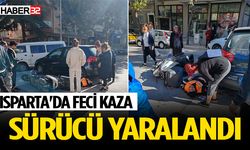 Isparta'da feci kaza: Sürücü yaralandı