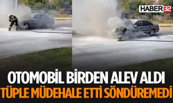 Seyir Halindeki Otomobil Birden Alev Aldı