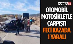 Isparta'da Feci Kaza Motosiklet Sürücüsü Yaralandı