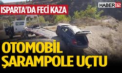 Isparta - Burdur Dağ Yolunda Otomobil Şarampole Uçtu