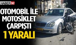 Otomobil ile motosiklet çarpıştı : 1 Yaralı