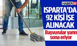 Isparta’da 92 kişi işe alınacak