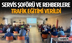 Servis şoförü ve rehberlere trafik eğitimi verildi