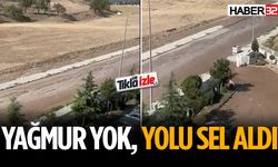 Çünür mahallesinde yollar sele döndü