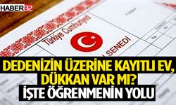 Dedenizin üzerine kayıtlı taşınmaz var mı? İşte öğrenmenin yolu