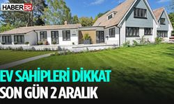 Ödemeler İçin Son Tarih 2 Aralık!