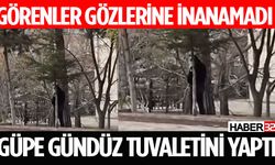 Isparta'da Şok Görüntü! Güpegündüz Tuvaletini Yaptı