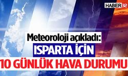 Isparta için 10 günlük hava tahmin raporu