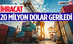 İhracat 20 milyon dolar geriledi