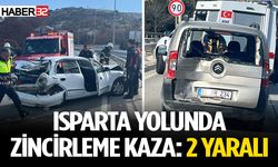 Isparta Yolunda Zincirleme Kaza: 2 Yaralı