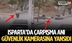 Isparta'da Motosikletler Çarpıştı İşte O Anlar