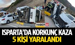 Isparta'da Korkunç Kaza 5 Yaralı