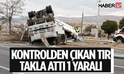 Kontrolden Çıkan TIr Takla Attı 1 Yaralı