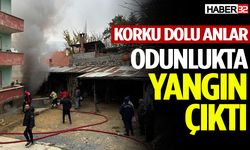 Kalorifer sobasından çıkan kıvılcım odunluğu yaktı