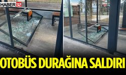 Isparta’da Kapalı Otobüs Durağı Tahrip Edildi