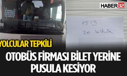 Isparta’da Özel Otobüs Firması Bilet Yerine Pusula Veriyor