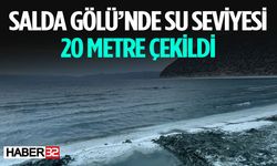 Salda Gölü'nde Su Seviyesi 20 Metre Çekildi