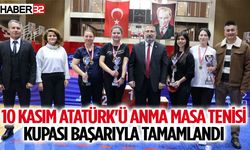 10 Kasım Atatürk'ü Anma Masa Tenisi Kupası Başarıyla Tamamlandı