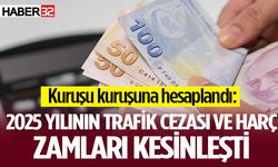 2025 yılının trafik cezası ve harç zamları kesinleşti