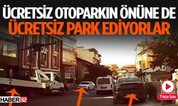 Isparta'da Ücretsiz Otopark Boş, Otopark Önü Dolu