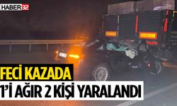 Kontrolden çıkan araç tırın altına girdi: 1’i ağır 2 yaralı