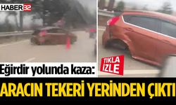 Eğirdir Yolunda Trafik Kazası: Aracın Tekeri Yerinden Çıktı