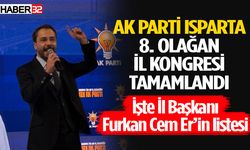 AK Parti Isparta 8. Olağan İl Kongresi Tamamlandı